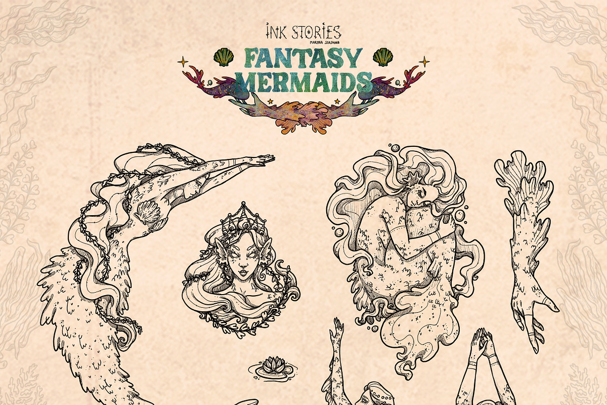 Fantasy Mermaids, a Person Illustration by Ink Stories (Photo 5 of 24)