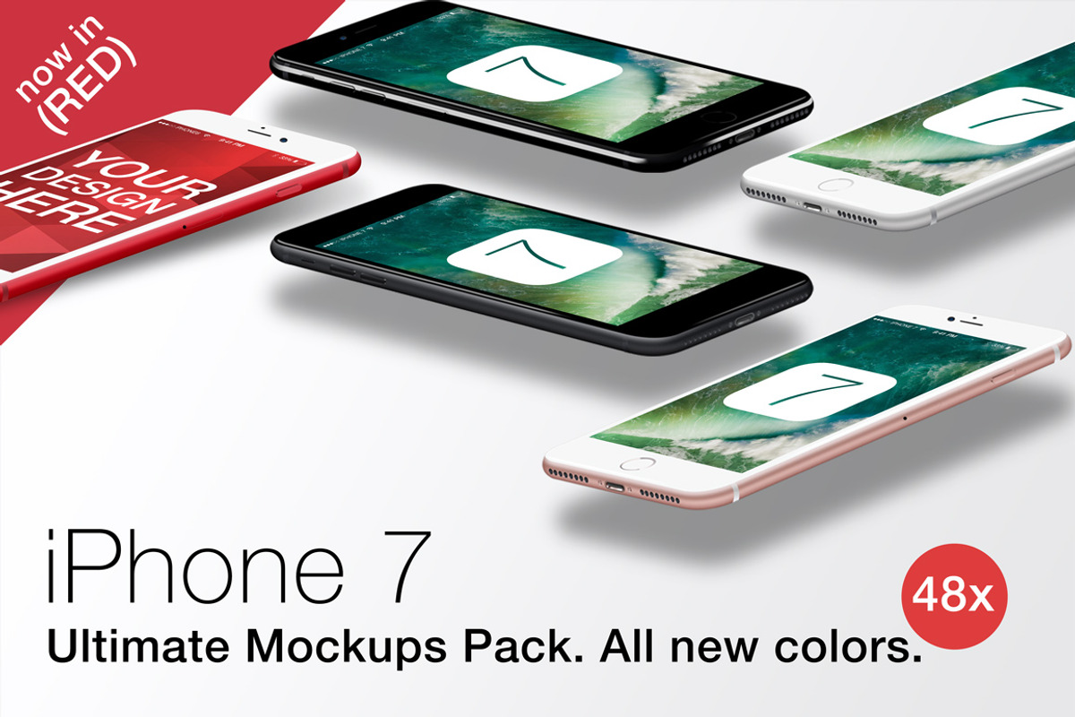 iPhone 7 Mockups, an iPhone Mockup by RadekBroz (Photo 1 of 7)