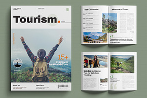 Tourism Magazine Template, a Brochure Template by MightyDesign