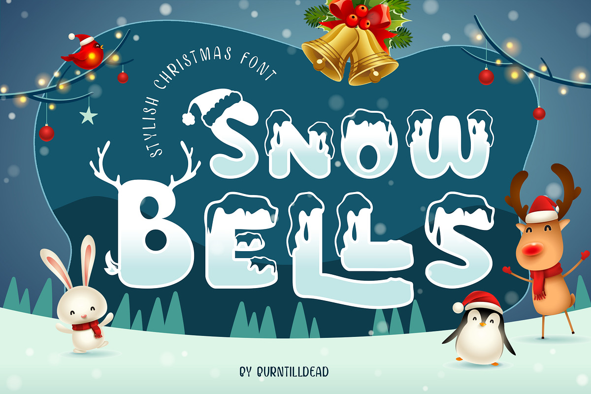 Snow Bells, a Symbol Font by Burntilldead (Photo 1 of 11)