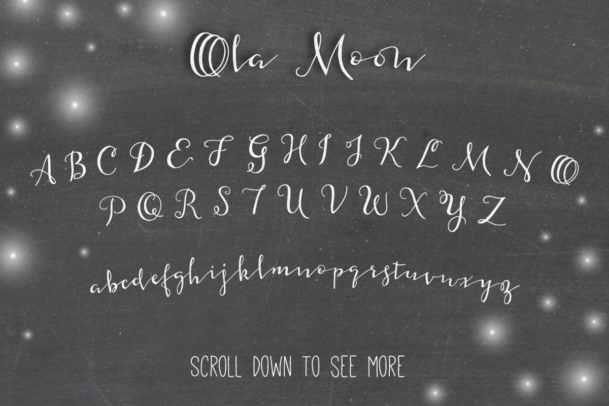 Ola Moon Typeface preview 2