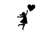 Cute Love Girl Silhouette Bundle, an Illustration by Designs_River (Thumbnail 25 of 53)