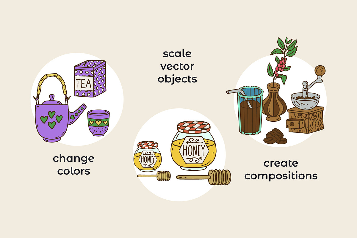 Vibrant Hygge Coffee and Tea Clipart, an Object Graphic by Rose Design (Photo 3 of 4)