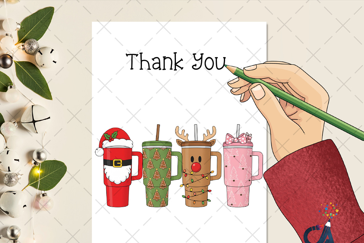 Christmas Tumbler Cups Png, an Illustration by Creative Art (Photo 4 of 6)