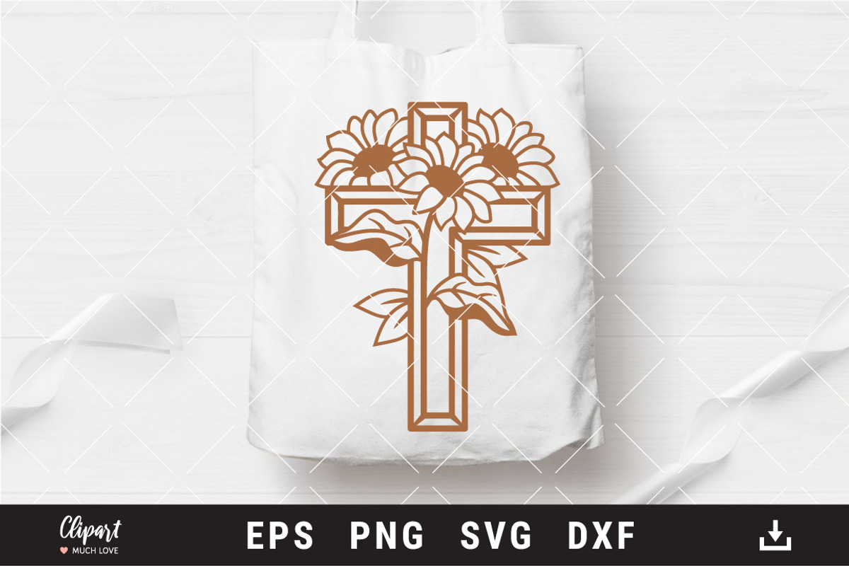 Religious Flower Crosses SVG files, an Object Graphic by ClipartMuchLove (Photo 6 of 7)