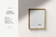 Gold Frame Mockup Art Poster PSD, a Household Mockup by momomockps (Thumbnail 5 of 6)