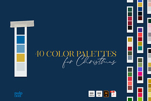 40 Color Palettes for Christmas, a Palette Add-On by Pulpixel Design