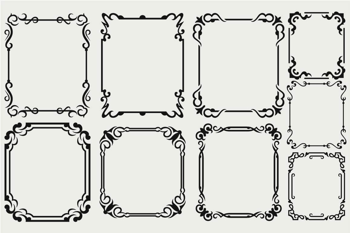 Vintage frames 6, a Pattern Graphic by LineworkStock