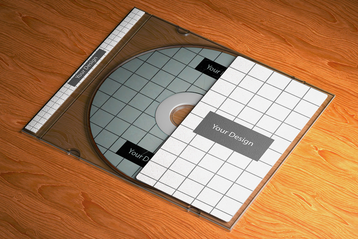 CD Music Cassette Mockup, a Product Mockup by graphicook (Photo 6 of 6)