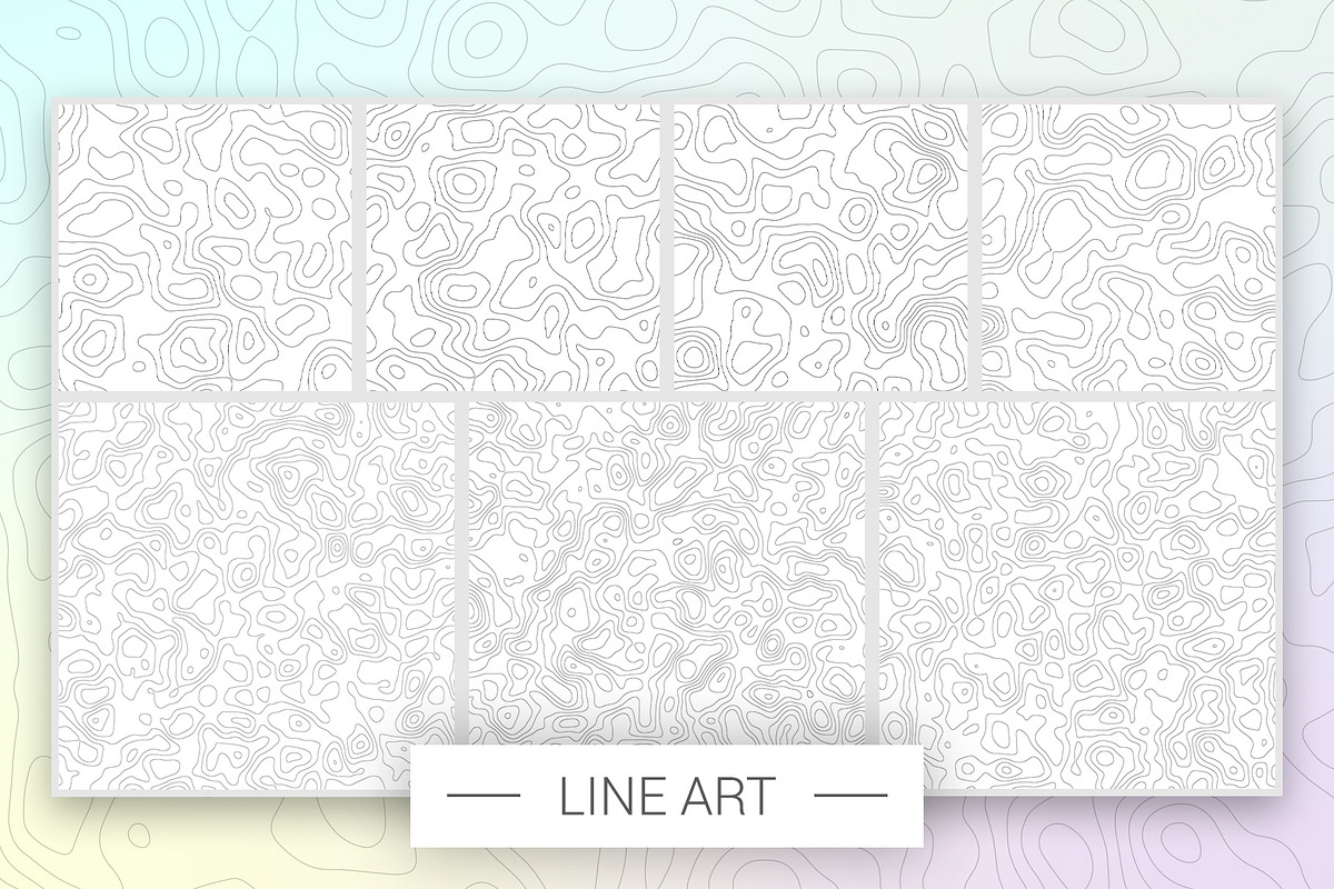 Topographic Map Patterns, a Pattern Graphic by EMP Design (Photo 3 of 6)