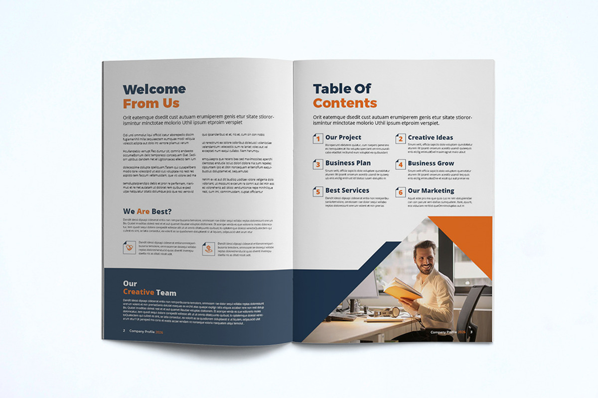 Company Profile Template, a Brochure Template by UnicodeID (Photo 3 of 12)