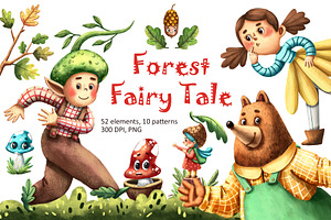 Forest Fairy Tale - Clip Art Set