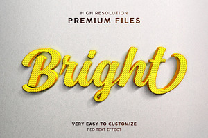 Bright Strip Gold 3d Text Effect