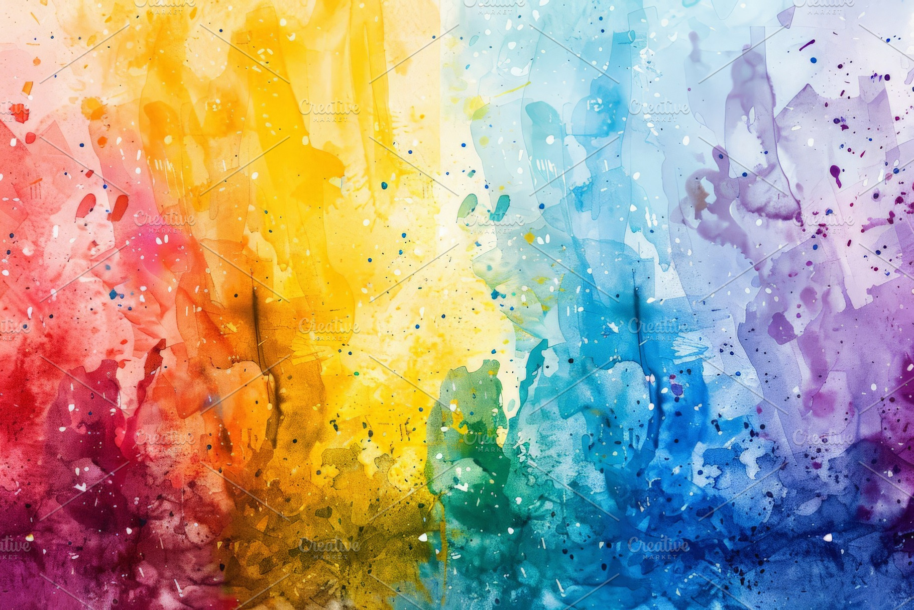 Hand painted multicolor rainbow ink, an Abstract Photo by Pixeness