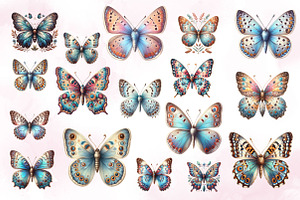 Vintage Butterfly Clipart PNG