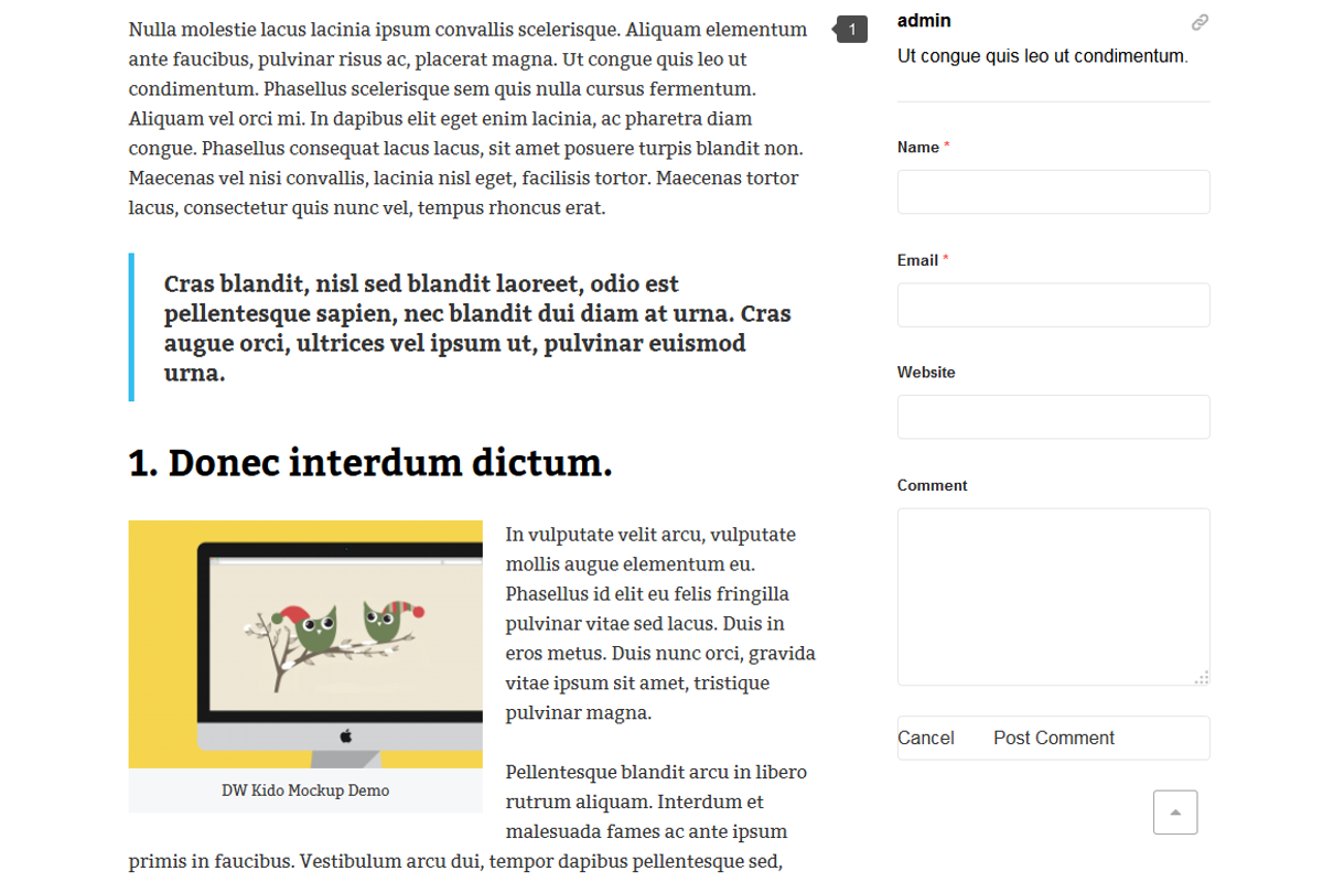 DW Kido - Minimal WP Blog Theme, a WordPress Template by DesignWall (Photo 3 of 5)