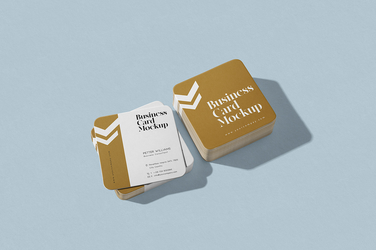 Square Business Card Mockup, a Product Mockup by ZippyPixels (Photo 5 of 7)