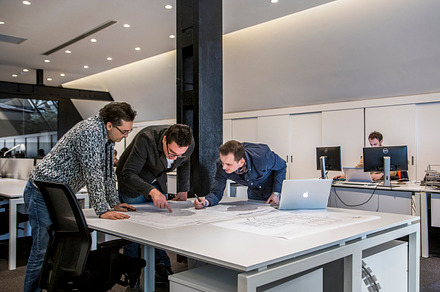 Teamwork  office stock photo containing architecture and it