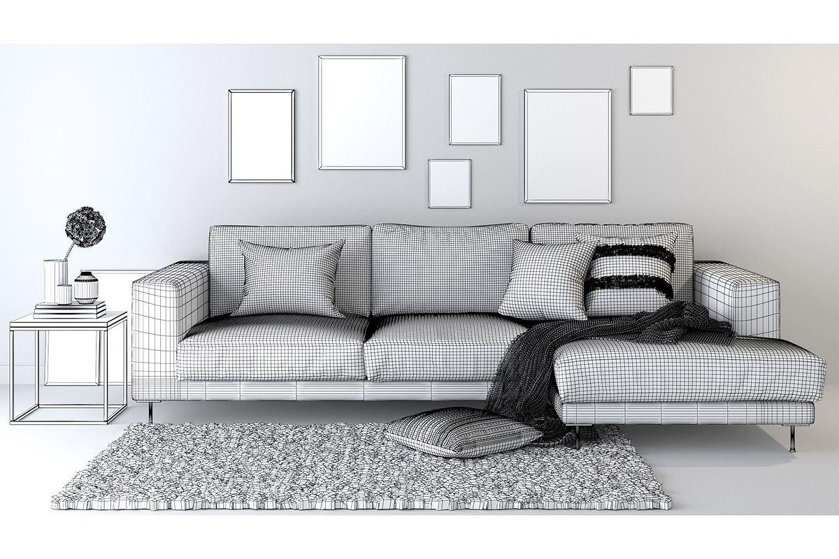 Living D - Soft Monochrome, a Furniture 3D Model by 3DCargo (Photo 10 of 11)