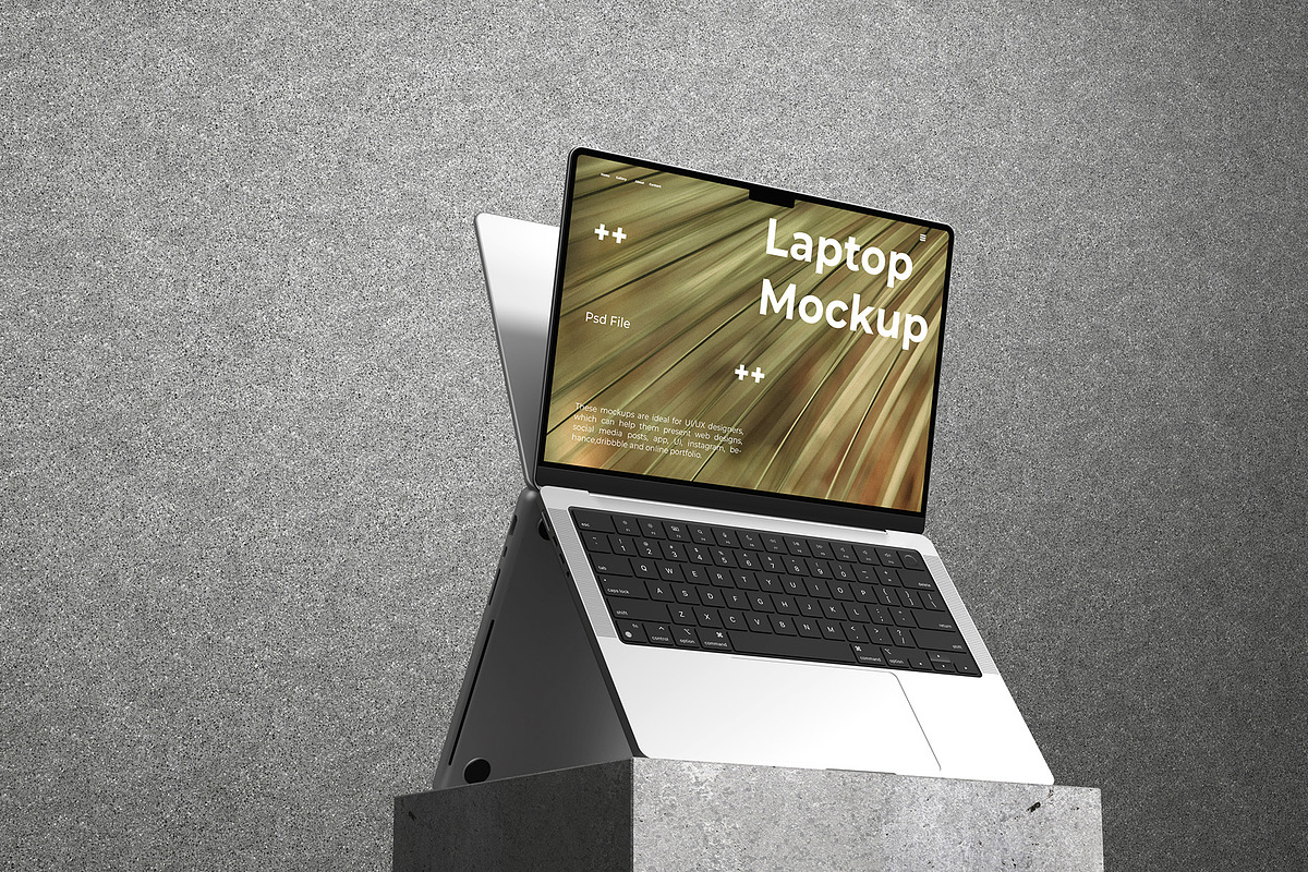 MacBook Pro 14 Mockup, a Mac Mockup by Graphicbars (Photo 2 of 13)