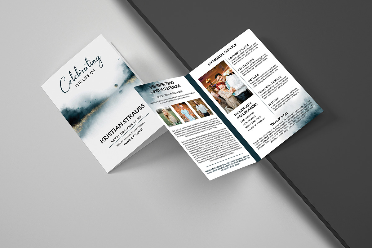 Funeral Program And Prayer Card, a Brochure Template by crazyOWL (Photo 8 of 8)
