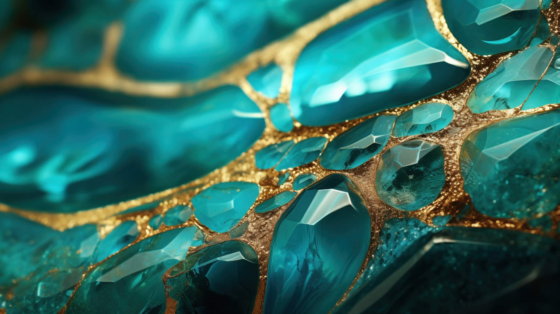 Turquoise Gemstones with Gold Veins Texture, a Texture Graphic by ...