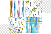 Hand Drawn Crayon Wildflowers, a Pattern Graphic by Lucyinyourheart (Thumbnail 2 of 10)