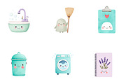 Cute Kawaii Clipart, a Seasonal Illustration by CreationArt (Thumbnail 4 of 4)