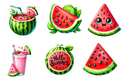 Summer Juicy Watermelon Clipart, an Illustration by Dream Creation (Thumbnail 6 of 6)