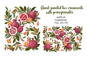 Two patterns with pomegranates, a Decorative Illustration by KupalinaArt (Thumbnail 1 of 4)