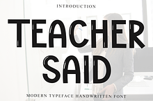 Teacher Said