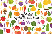 Alphabet vegetables and fruits kids, a Food Illustration by Lesya Skripak (Thumbnail 1 of 4)
