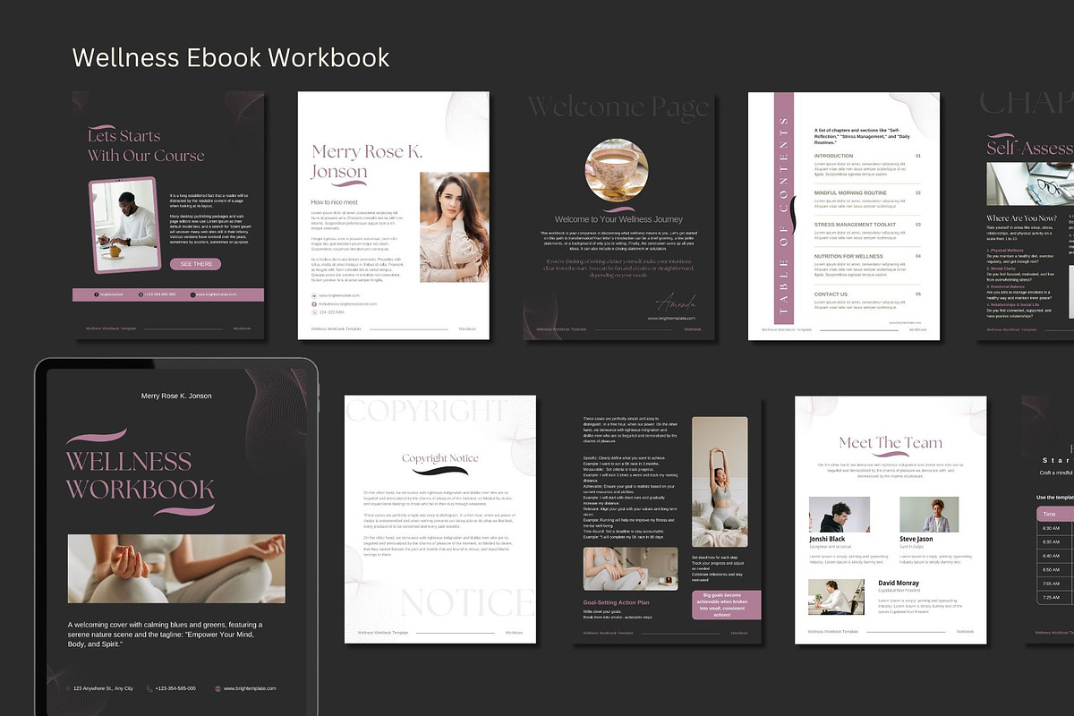 Wellness Coach Workbook Ebook Canva, a Magazine Template by TheBrightGrap (Photo 1 of 8)