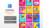 Retro Social Media BUNDLE Kit, a Social Media Template by Artisan Vibes (Thumbnail 5 of 10)