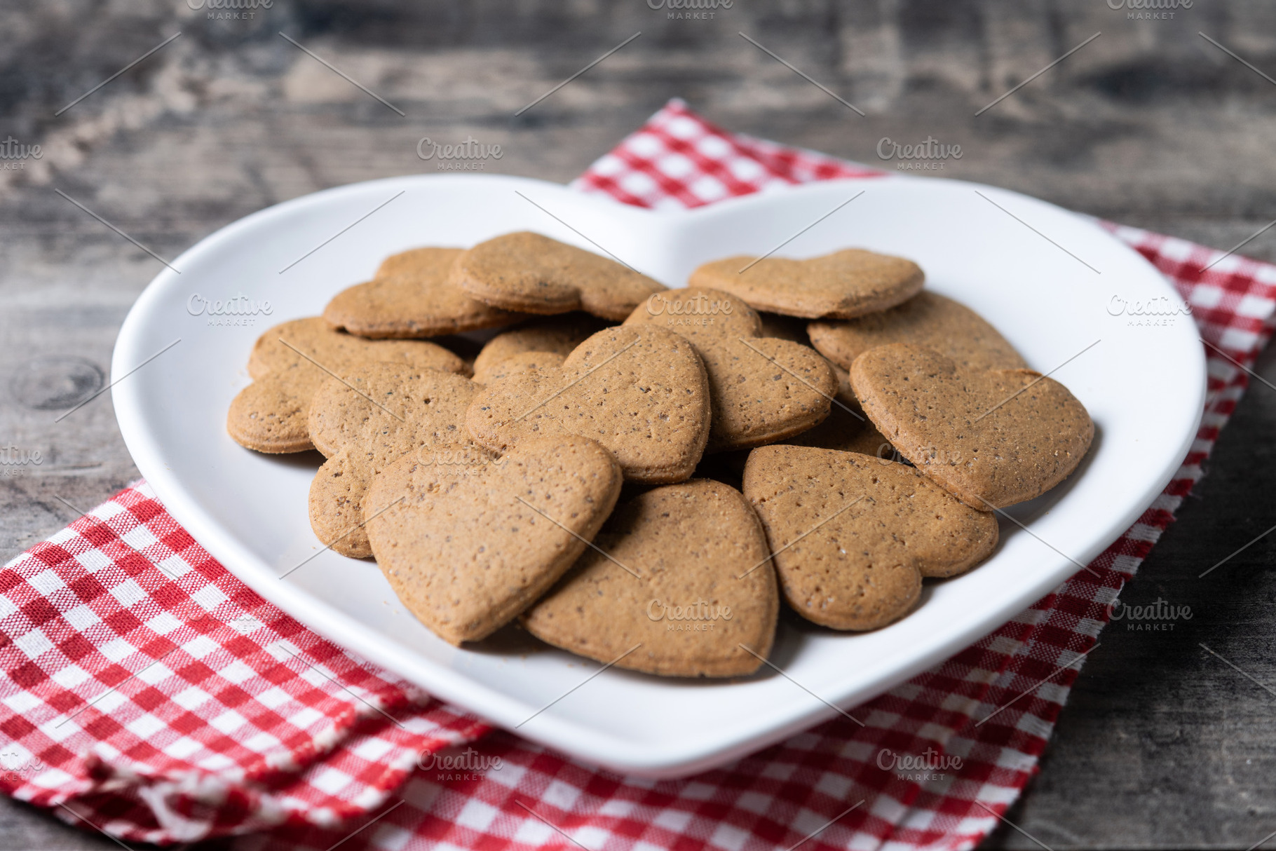 Heart-shaped gingerbread cookies, a Food & Drink Photo by etorres69