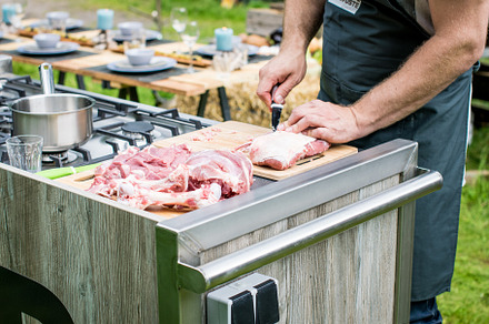 BBQ Outdoor with food preparations