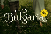 Bulgaria Modern Unique Swash Luxury, a Serif Font by Sensatype (Thumbnail 1 of 12)