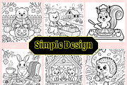 Cozy Animal Autumn Bold & Easy Color, an Animal Illustration by Design Zone (Thumbnail 3 of 4)