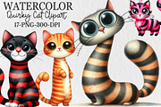 Quirky Cat Clipart Bundle, an Animal Illustration by Rose Art (Thumbnail 1 of 4)