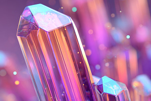 Colorful crystal cluster with sparkling effects, an Abstract Photo by AlyaAnd