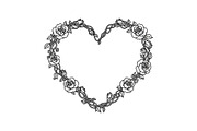 Floral Heart Frame SVG Bundle, an Illustration by Designs_River (Thumbnail 20 of 31)
