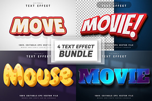 Font Text Effect 3d Editable Vol 18