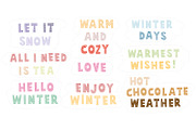 Hello Winter Typography, a Symbol Font by Alice_Evans (Thumbnail 9 of 11)