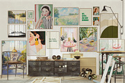 MIXED PRINTS WAll ART GALLERY, a Background Graphic by lerinartstudio (Thumbnail 11 of 13)