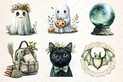 Sage Green Halloween Clipart, an Illustration by Dream Creation (Thumbnail 2 of 7)
