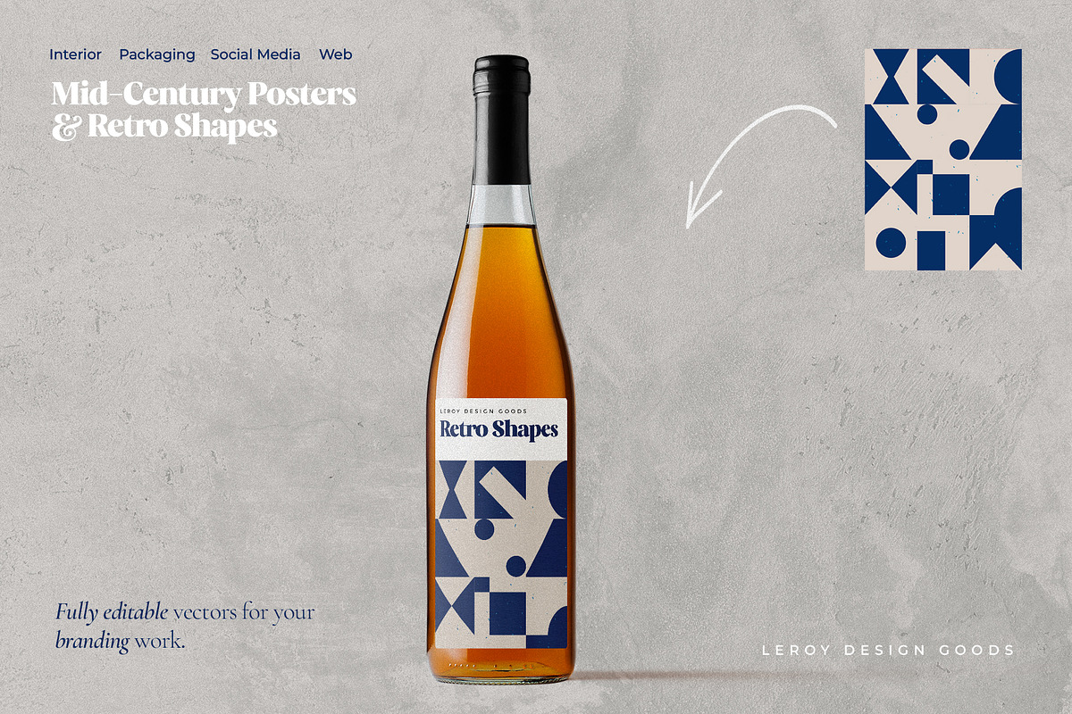 Mid-Century Posters & Retro Shapes 2, a Graphic by LEROY Design (Photo 3 of 10)