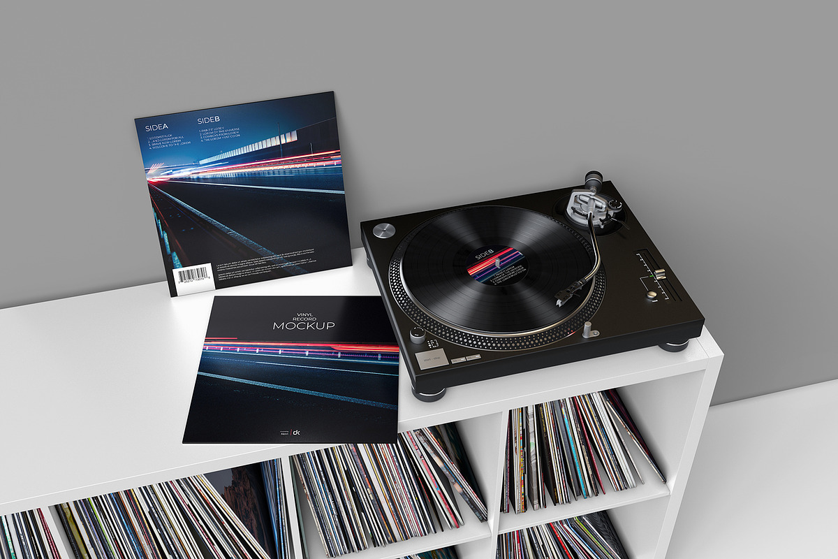 Vinyl Record Mockup 4, a Packaging Mockup by KIPET (Photo 7 of 15)