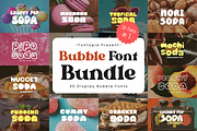 30 Display Bubble Fonts Bundle, a Handwritten Font by ZoloDesignHub (Thumbnail 1 of 7)