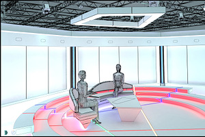 Virtual TV Studio Chat Set 2