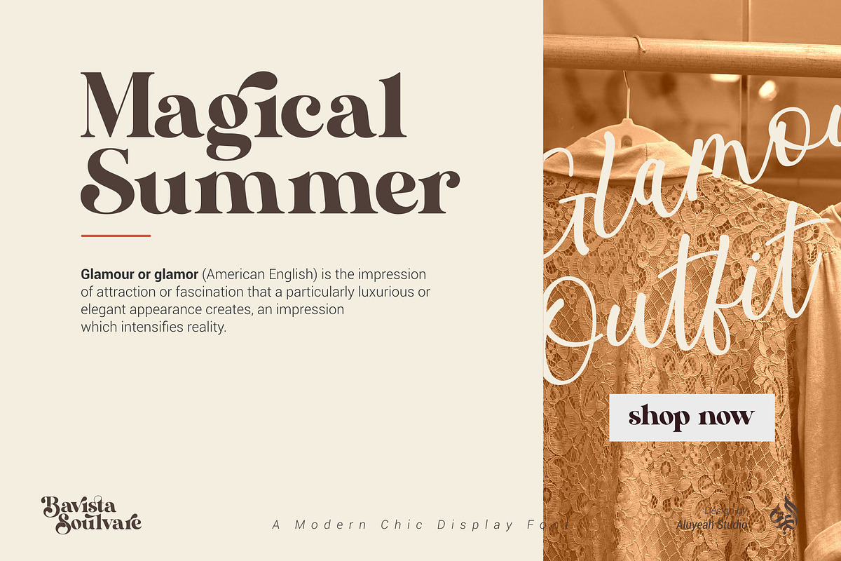 Bavista Soulvare, a Font by Aluyeah Studio (Photo 9 of 15)